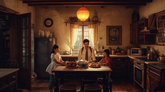 Costumbres tradicionales de cocina en un hogar mexicano