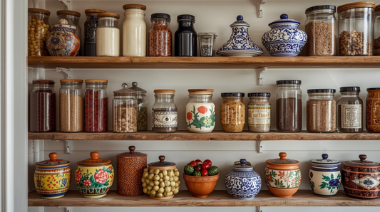 Despensa organizada con alimentos bien distribuidos en un hogar mexicano