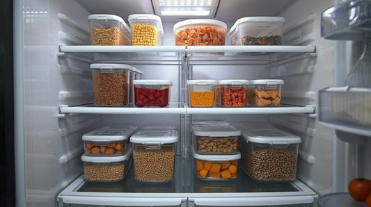 Refrigerador organizado con alimentos almacenados correctamente en un hogar mexicano