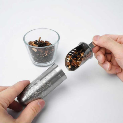 Difusor 01liv de acero inoxidable para infusión rápida sin liberación de hojas.