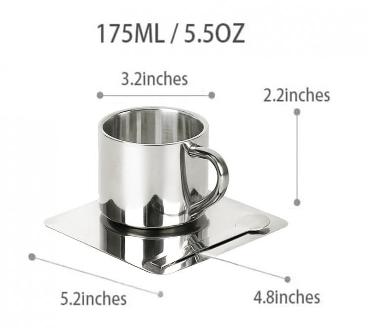 123Arts platillo para taza de té inoxidable realza la presentación