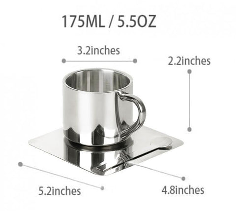 123Arts platillo para taza de té inoxidable realza la presentación