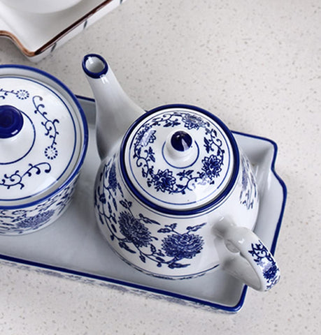 Tetera cerámica de una pieza 123Arts, diseño clásico para cocina.