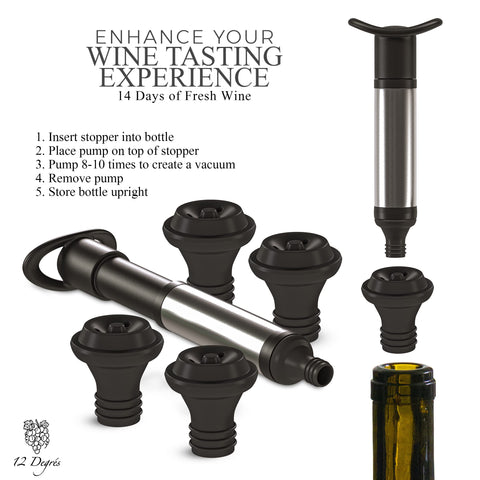 12 Degrés conjunto regalo de vino ideal para ocasiones especiales
