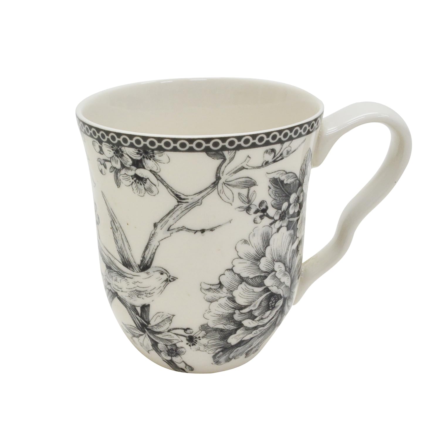 Adelaide diseno toile aves florales en plato central elegante