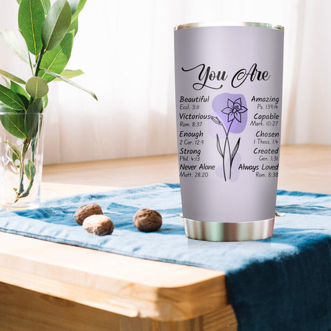 2IMT Tumbler cristiano, regalo para madres, inspiración diaria.