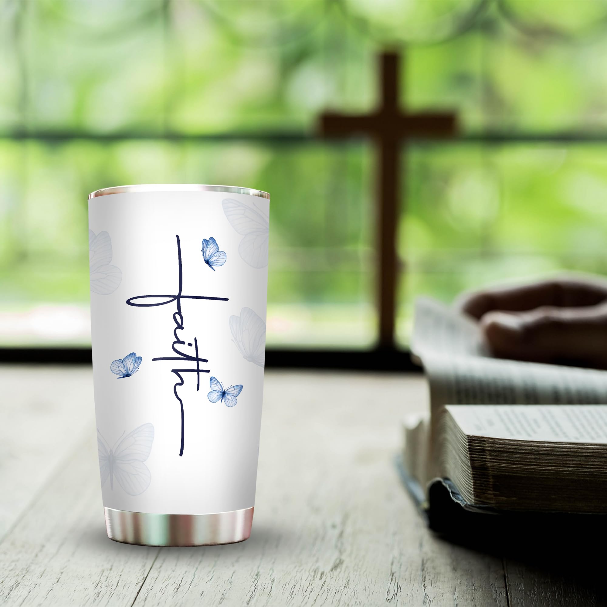 2IMT tumbler para uso diario, recordando la fe en cada sorbo.