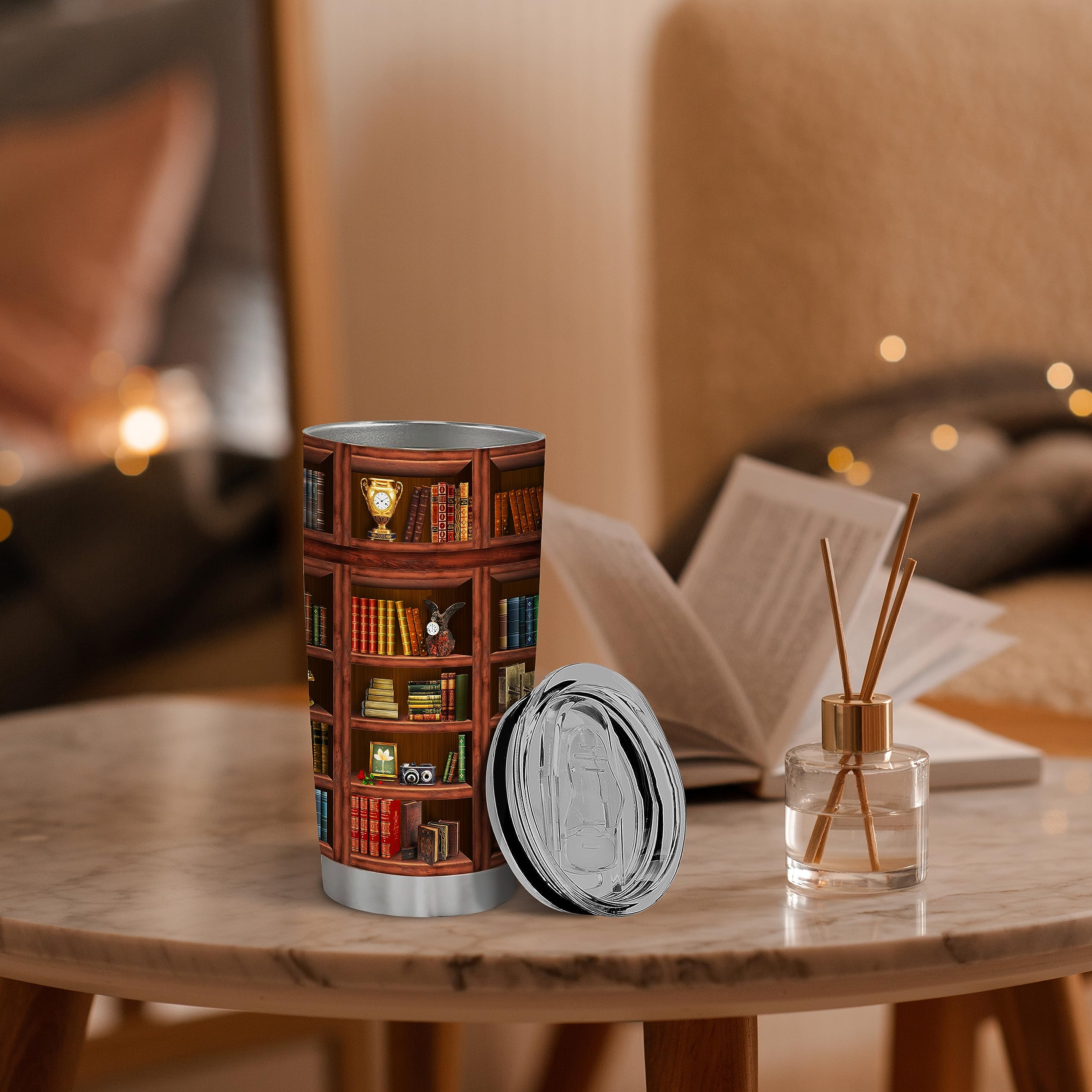 2IMT tumbler diseno-libros: toque temático para amantes de la lectura.