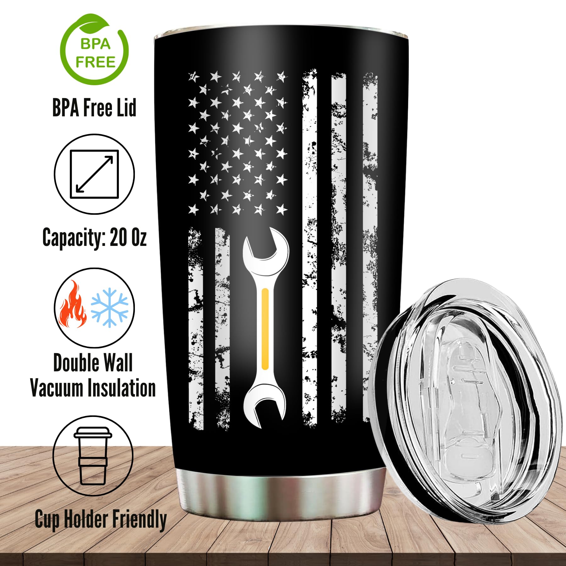 2IMT tumbler regalo Día del Padre para garaje, detalle mecánico