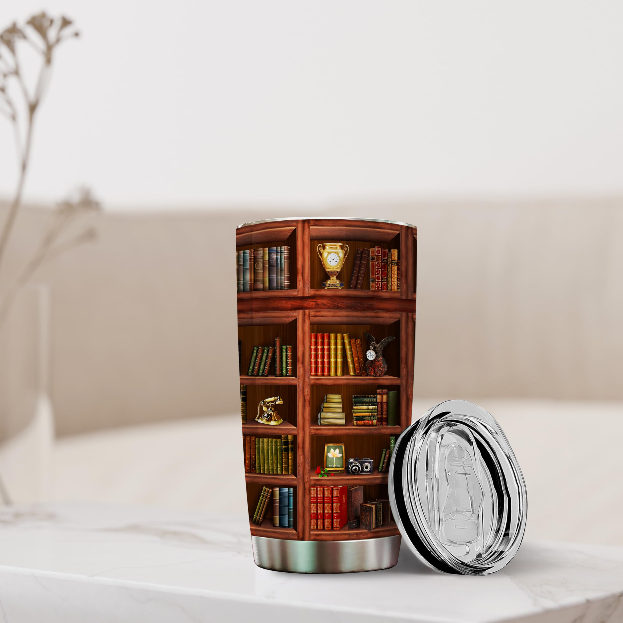 2IMT tumbler regalo-lectores: regalo práctico para lectores y bibliotecarias.