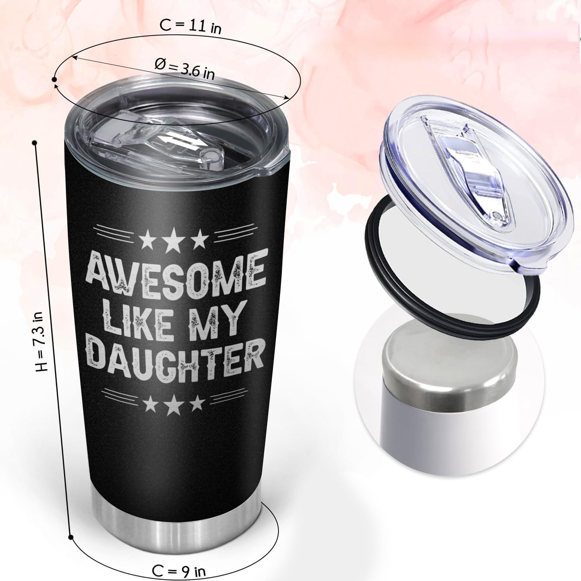 2IMT vaso papá regalo hija para papá, muestra cariño práctico.