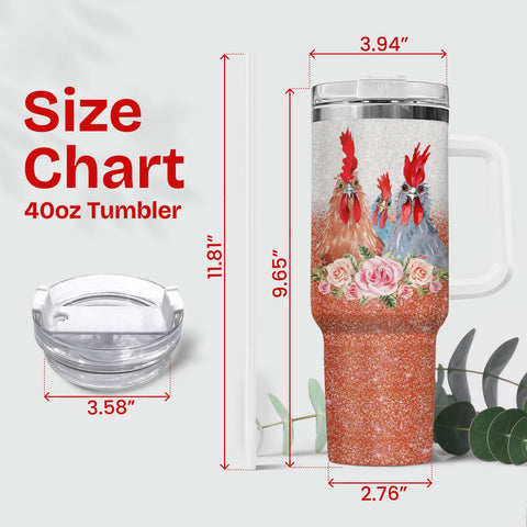 34HD vaso termico con diseño animal, perfecto regalo para amantes de las gallinas