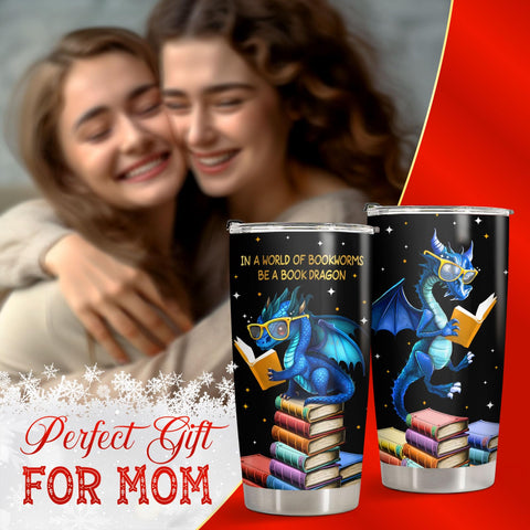34HD Regalo para lectores, taza dragón ideal para libros