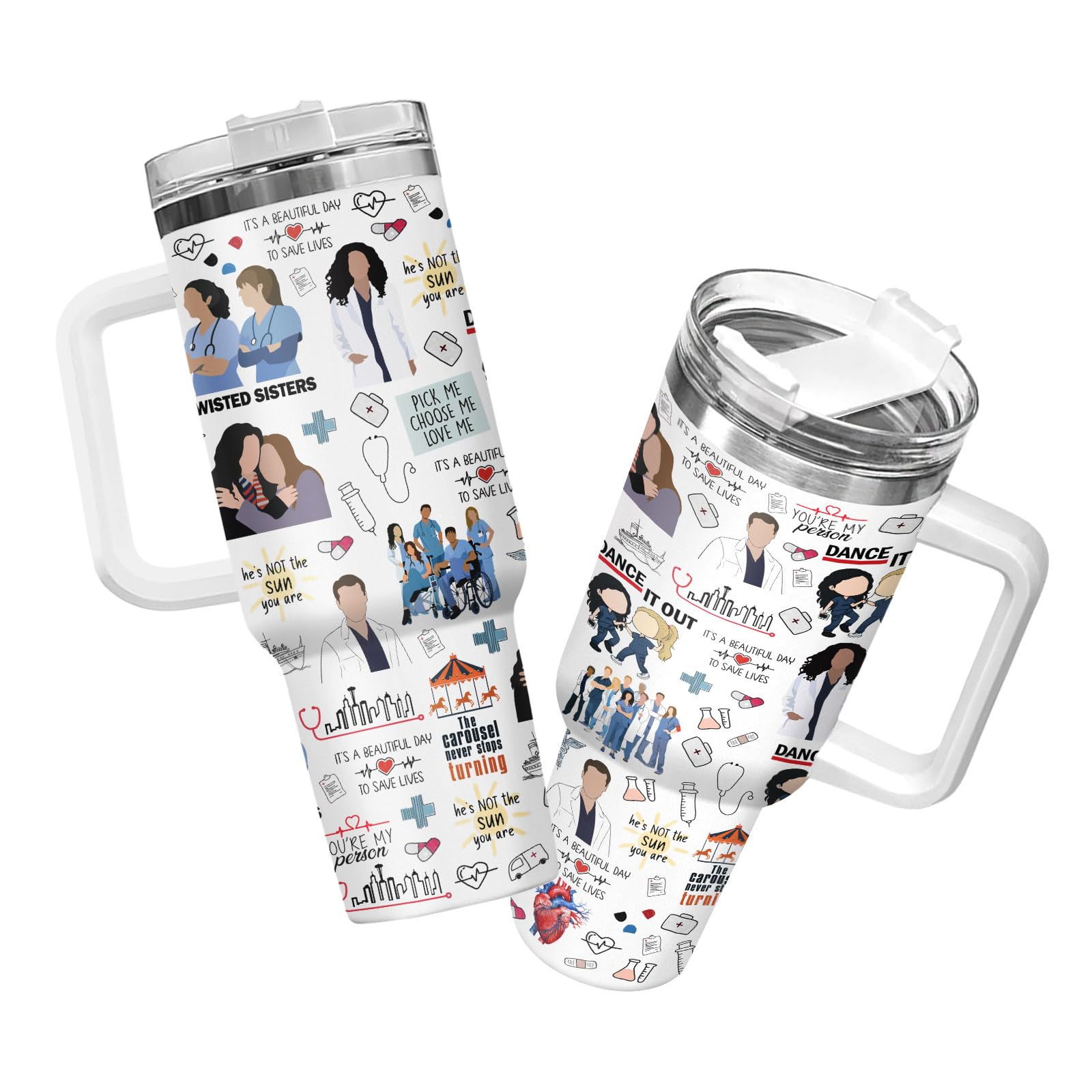 34HD vaso termico siluetas medicas: perfecto para viajes y turnos largos.