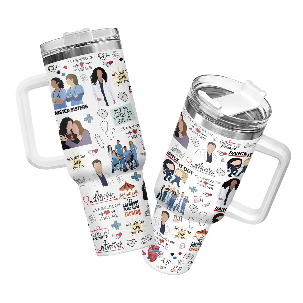 34HD vaso termico siluetas medicas: perfecto para viajes y turnos largos.