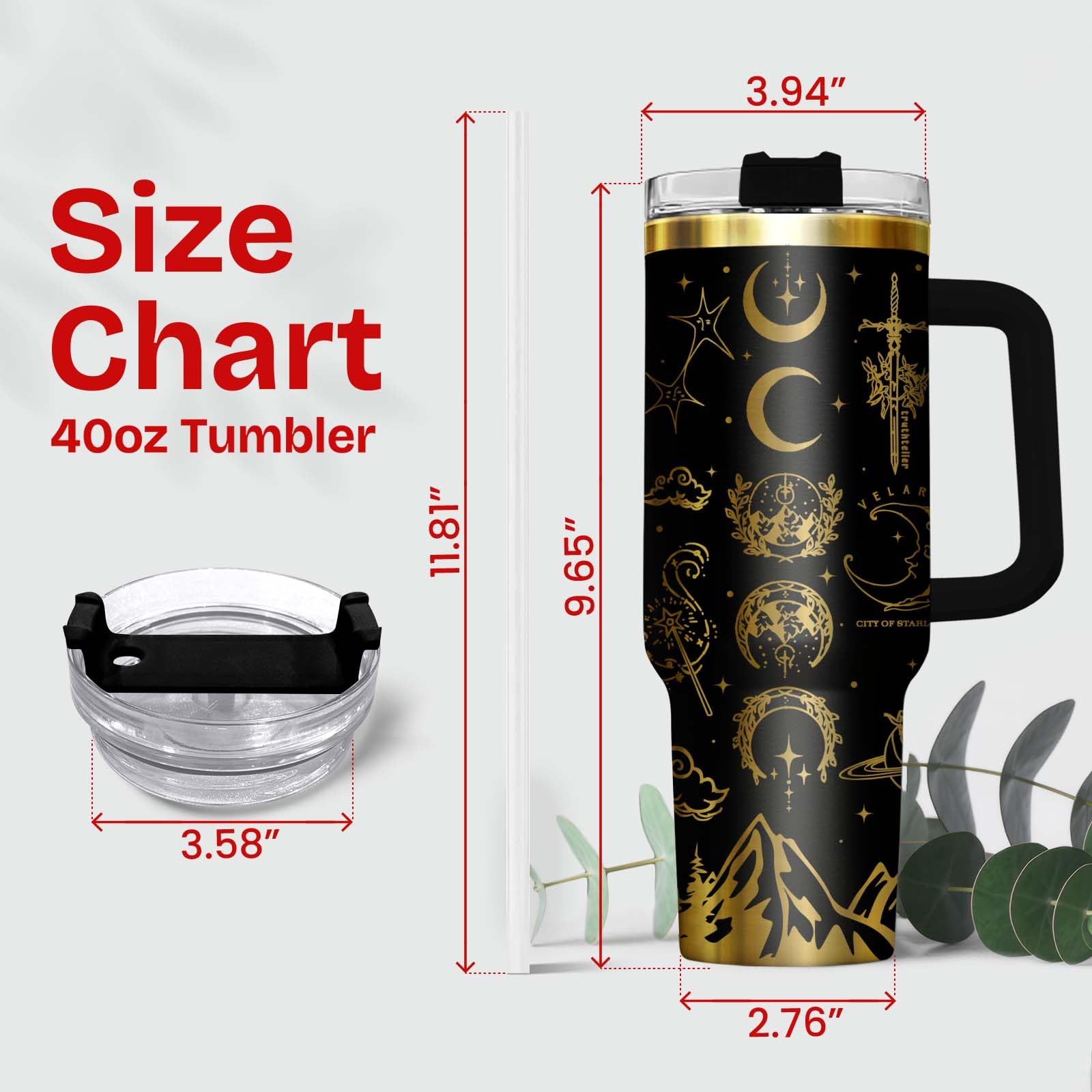 34HD vaso cine 40oz con asa y pajilla, perfecto para viajes largos