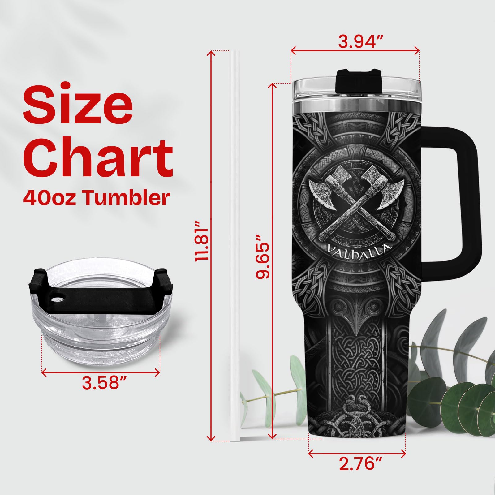34HD Vaso térmico Vikingo con tapa abatible, evita derrames durante el día.
