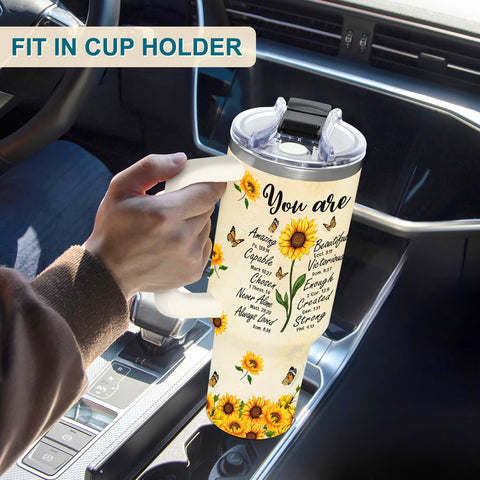 365FURY tumbler regalo girasol para mujeres cristianas