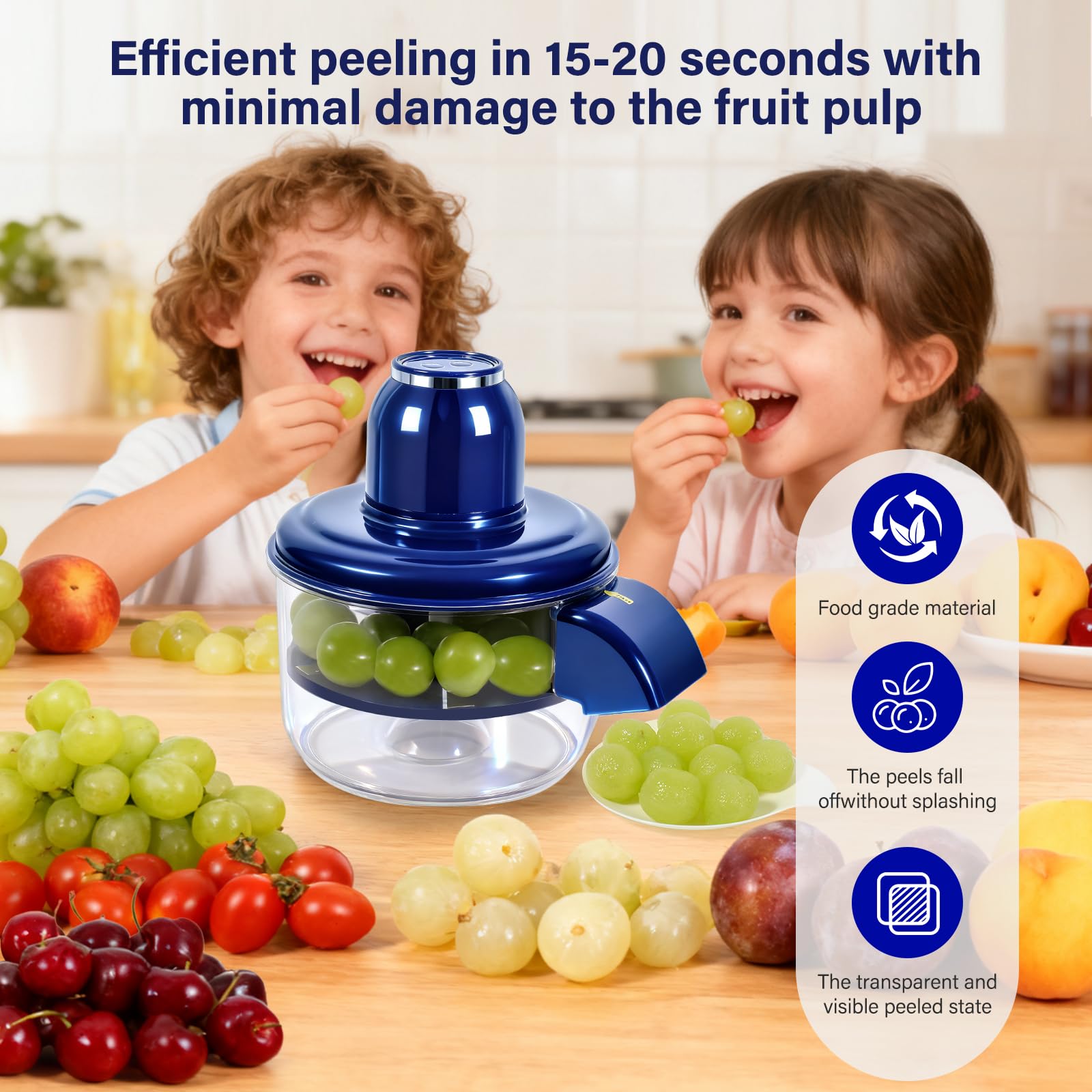3DVASE pelador eléctrico: frutas para purés caseros y postres.
