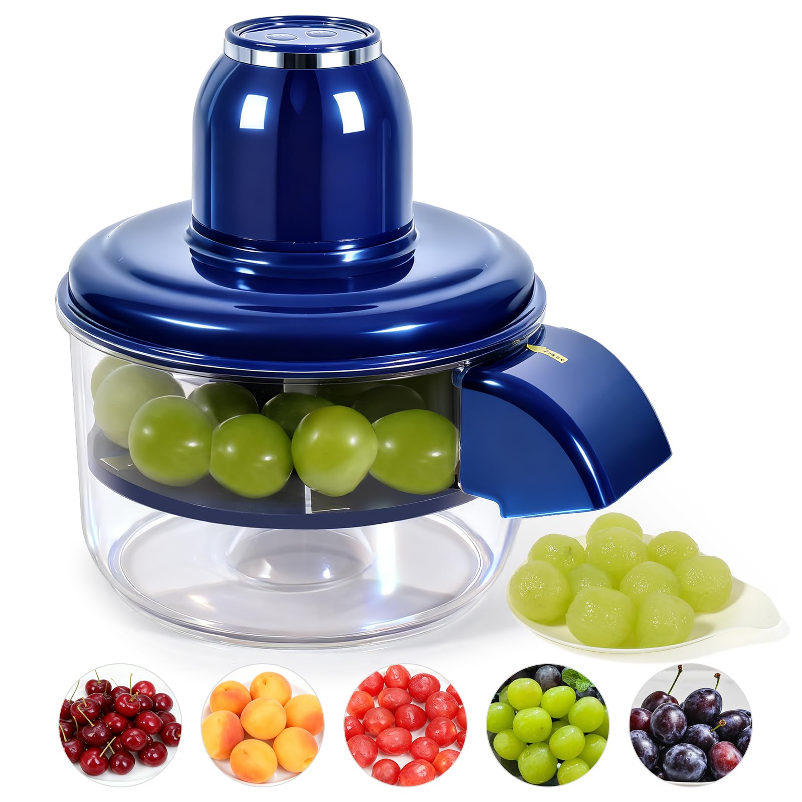 3DVASE pelador eléctrico para uvas, ideal para meriendas rápidas.
