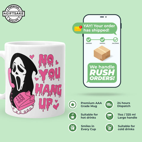 Diseño espeluznante Ghostface en la taza de 4GIFTSAKE
