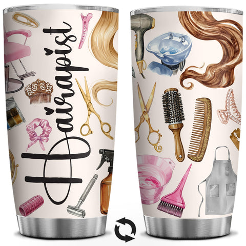4LIEUBASMI Hairapist taza termica 20oz con tapa, ideal para el salon