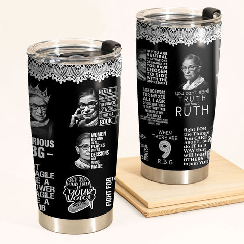 Notorious RBG 4LIEUBASMI tapa transparente sin BPA para evitar derrames.