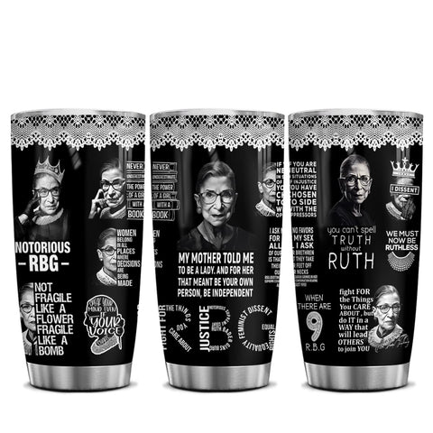 Notorious RBG 4LIEUBASMI taza de 20 onzas con tapa para llevar café caliente.
