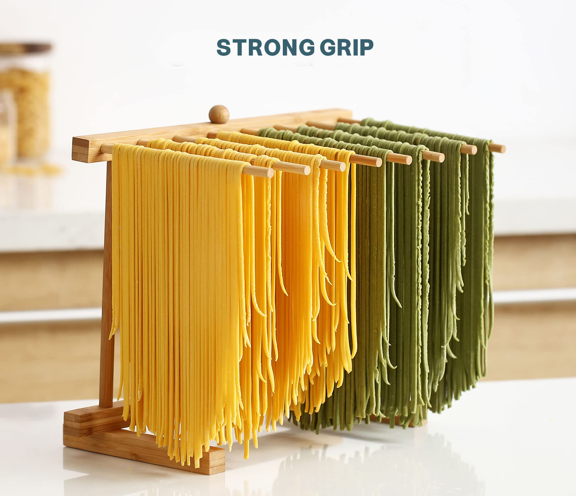 8SOM bambú Moso natural: material seguro y duradero para secar pasta.