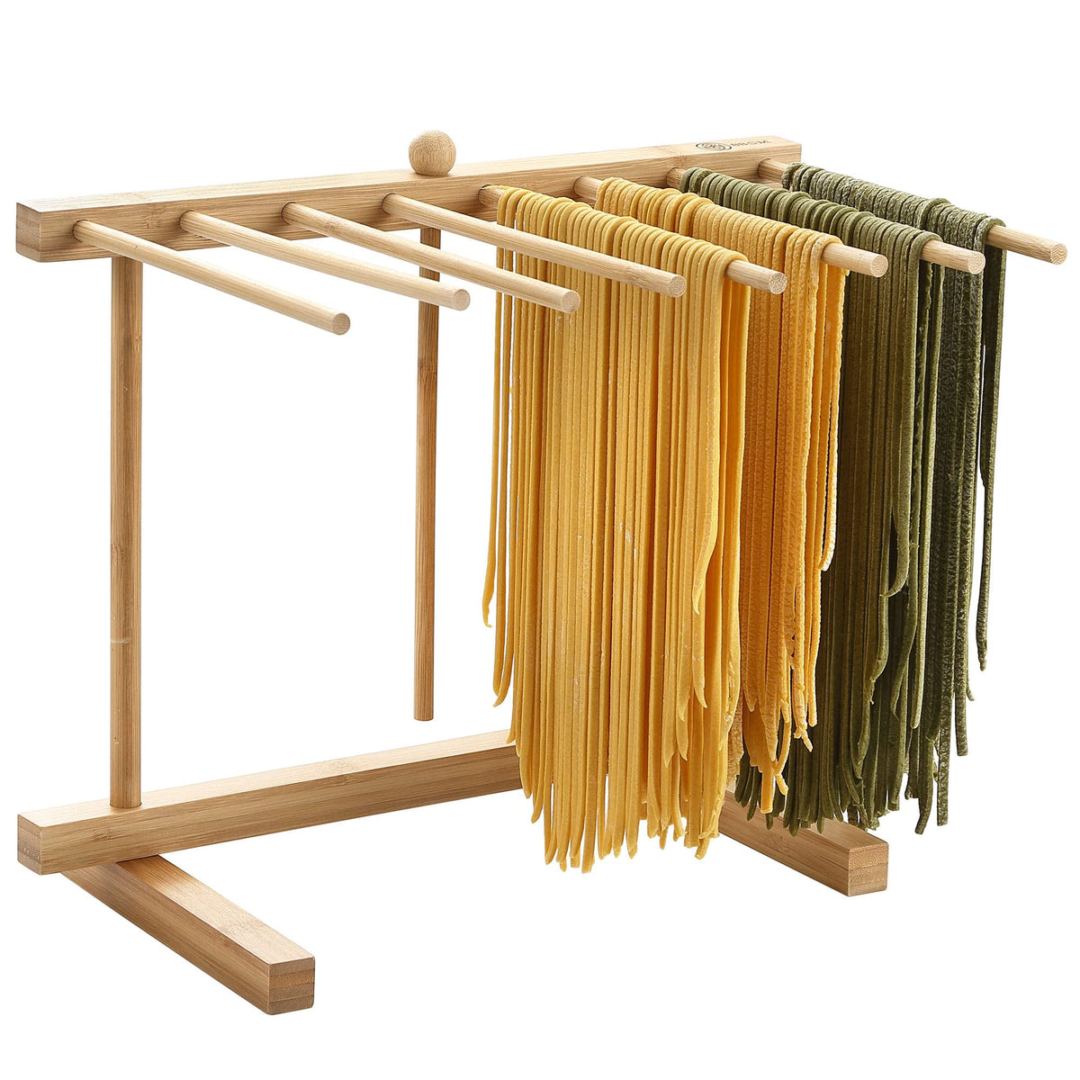 8SOM percha de secado para pasta con 8 barras: espacio amplio para secar sin solapamientos.