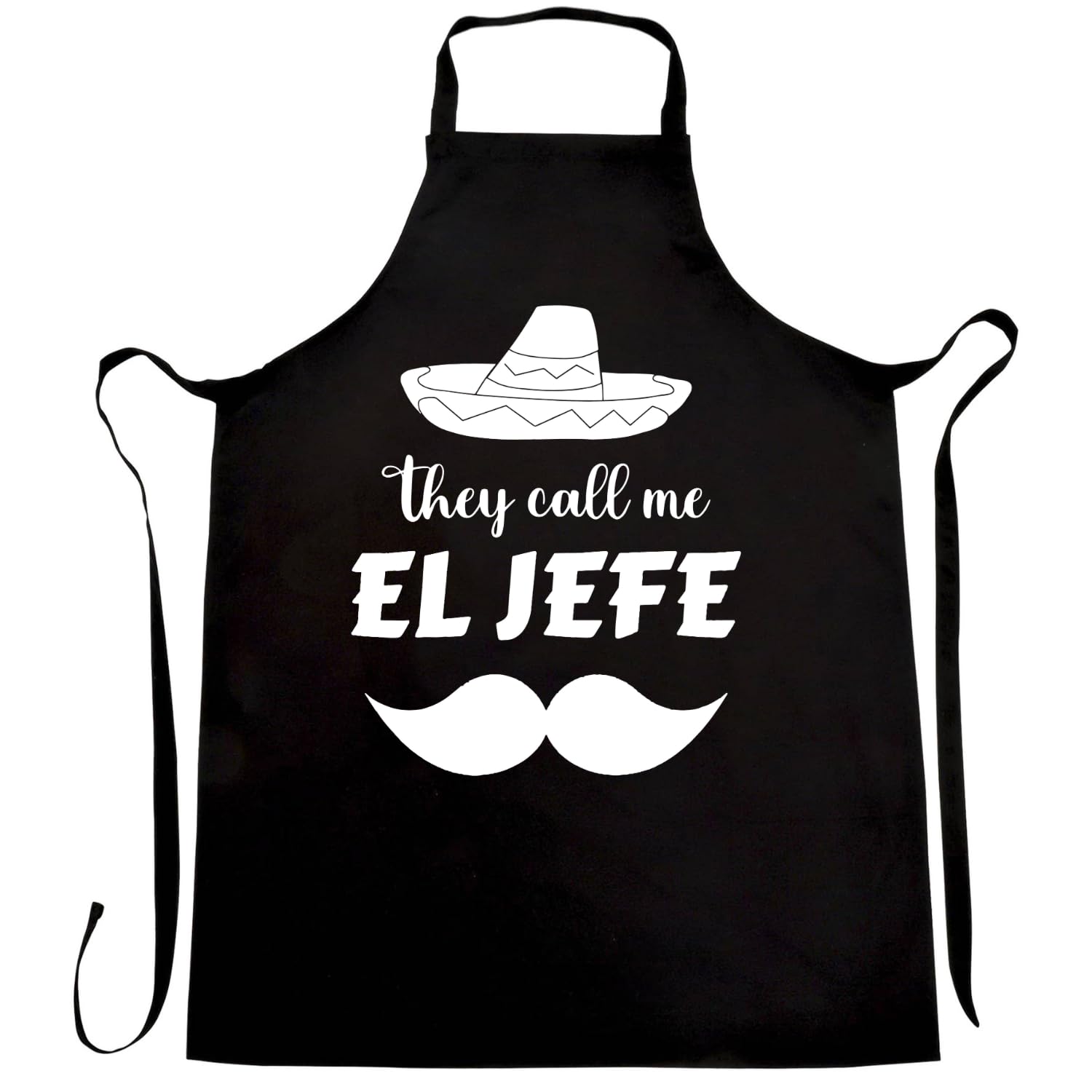 Delantal 99WakeUp El Jefe, frente, con diseño icónico para cocinar con personalidad.