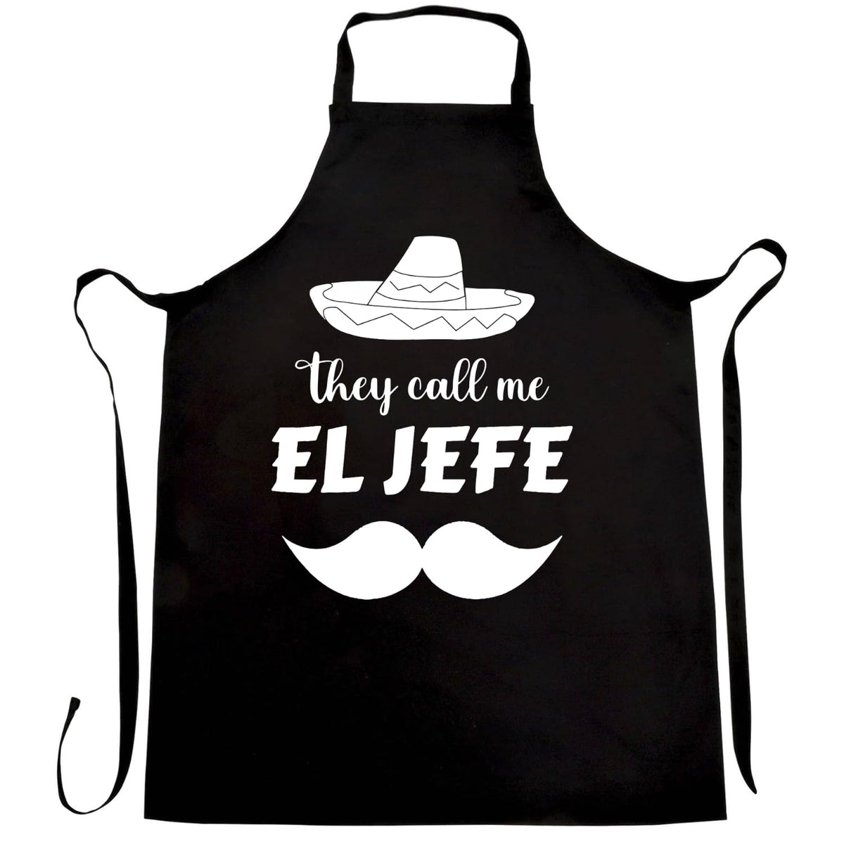 Delantal 99WakeUp El Jefe, frente, con diseño icónico para cocinar con personalidad.