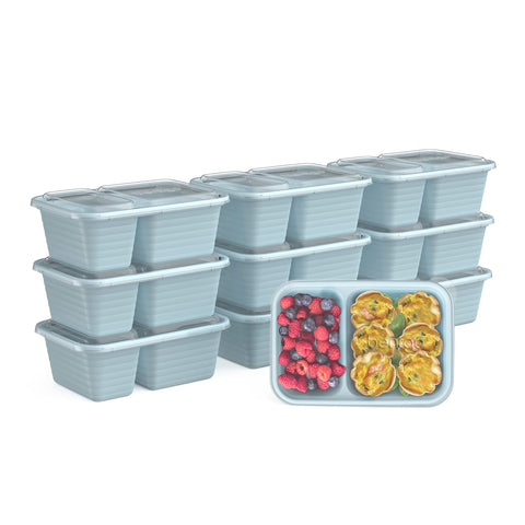 Bentgo Prep: contenedores snack de dos compartimentos con tapas para frescura diaria