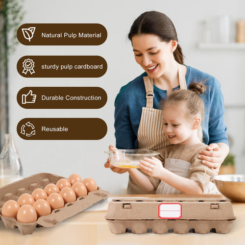 DecarDamai diseño transpirable de pulpa natural para mantener la frescura de los huevos.