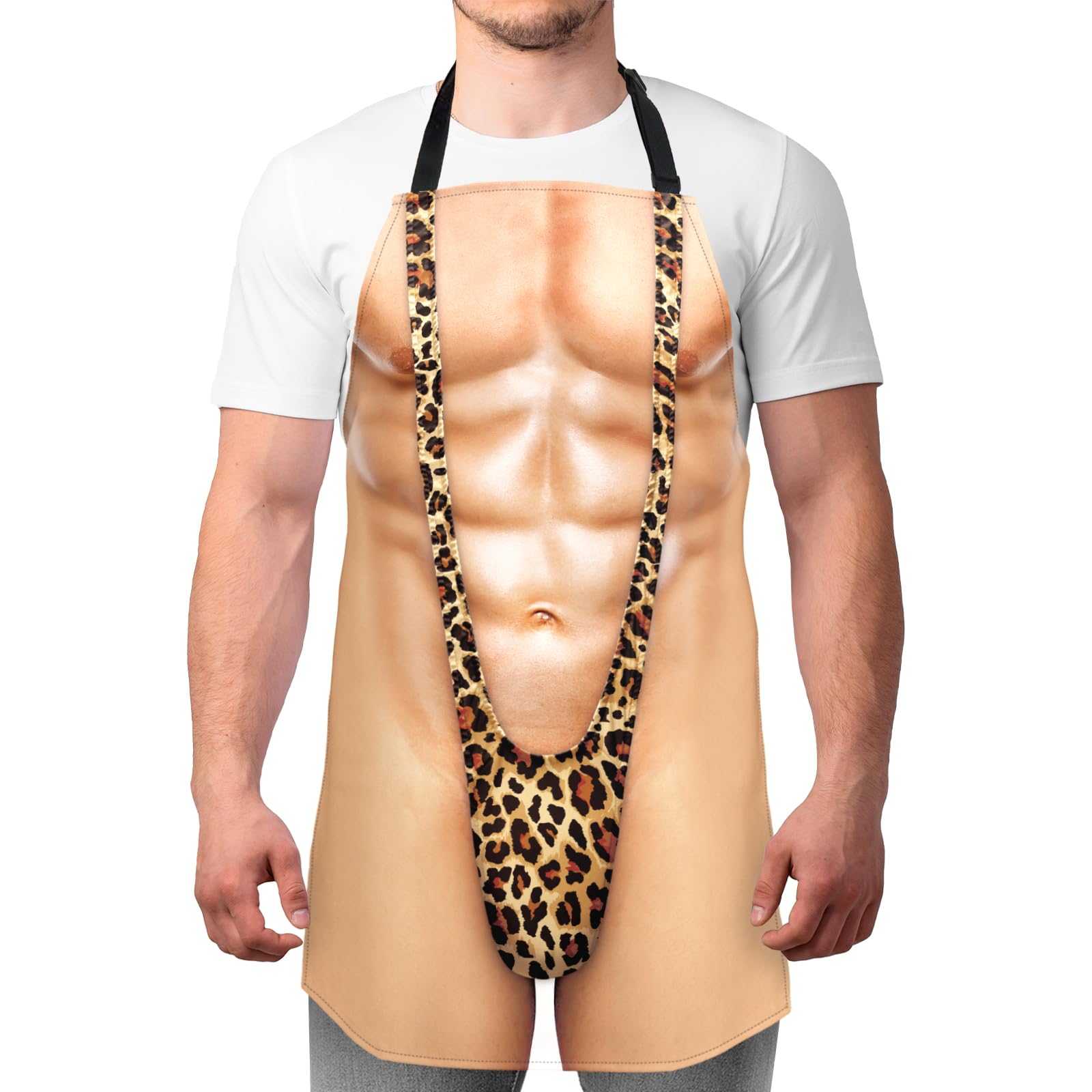 A AIFAMY MuscleMankini, delantal-panza-gruesa, ideal para fiestas y risas en la cocina.