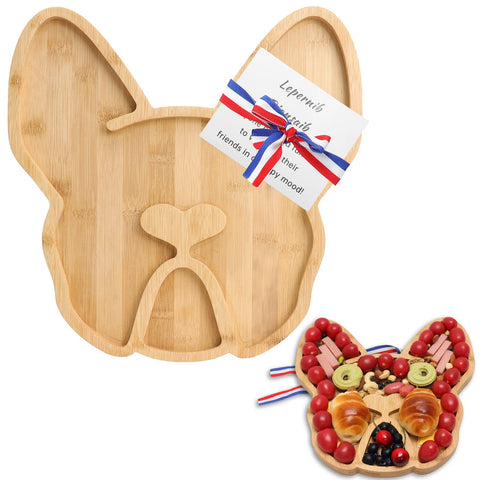 A AIFAMY tabla quesos bulldog frances 12pulgadas, ideal para reuniones
