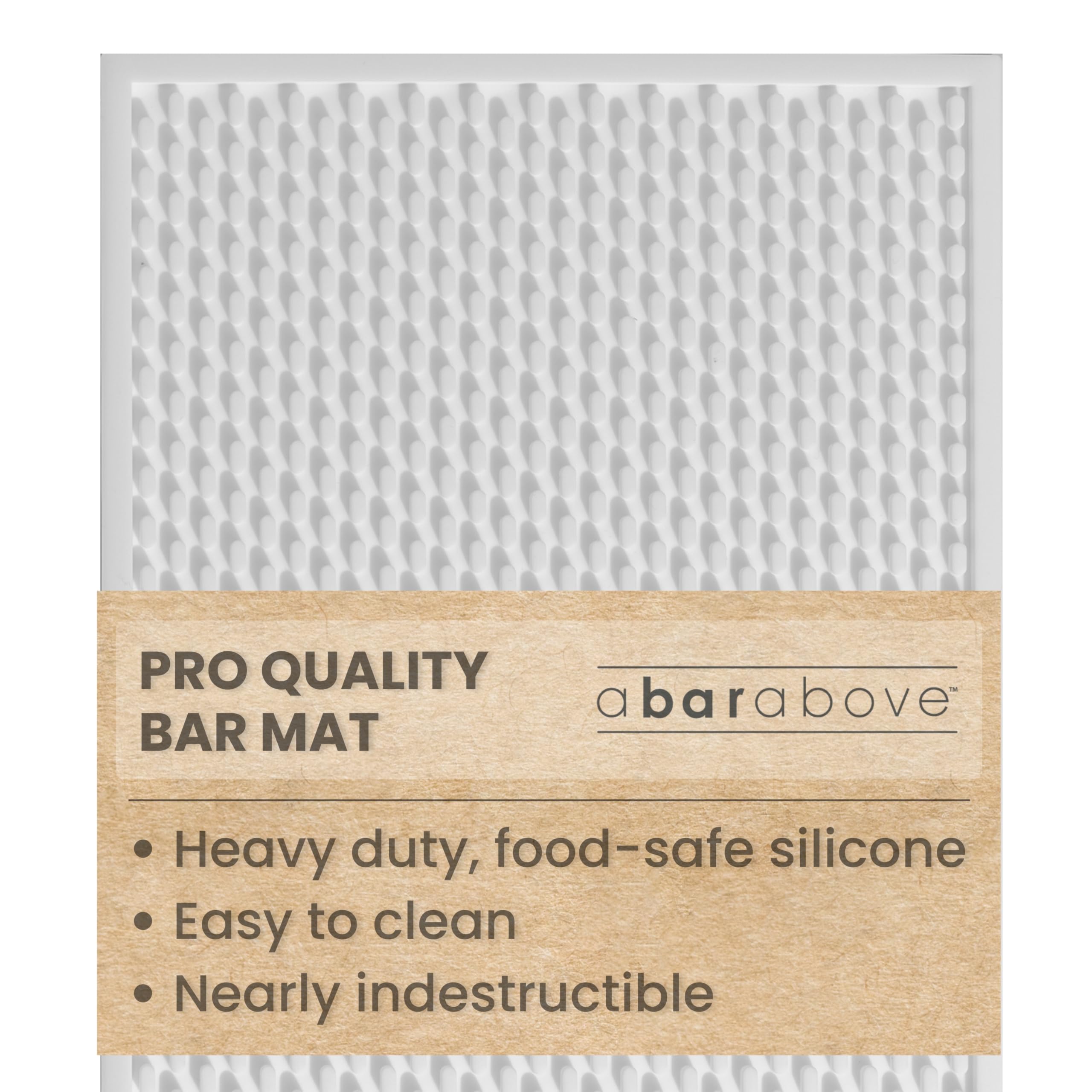 A Bar Above Bar Mat, diseño profesional y silicona duradera para barra