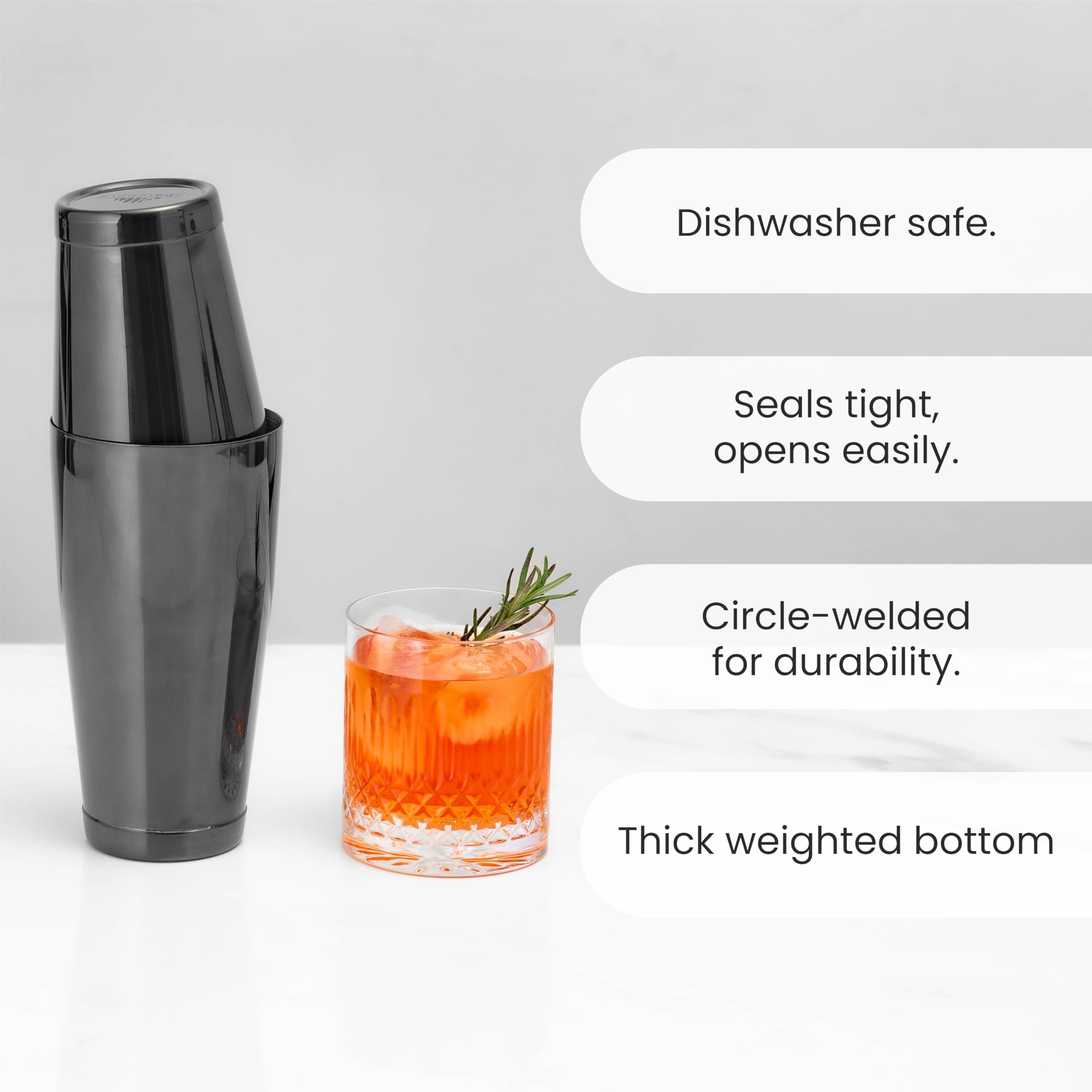 A Bar Above shaker Boston 18oz apto lavavajillas, limpieza sencilla