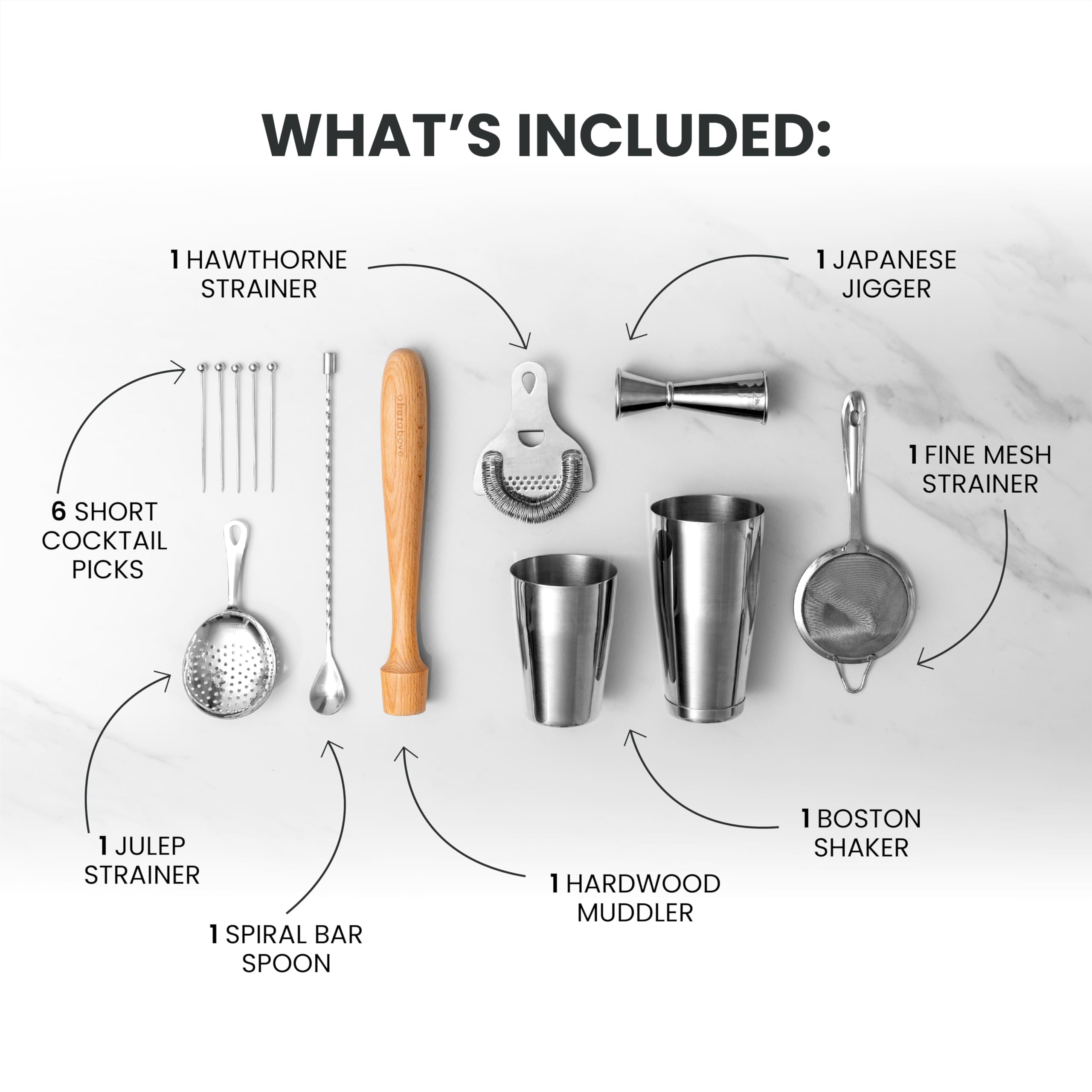A Bar Above kit: cuchara de bar para mezclar suave y rápido.