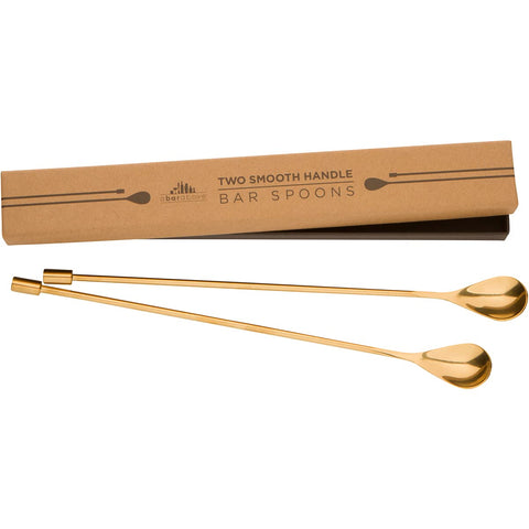 Cucharas A Bar Above con mango espiral para agarre firme y mezcla precisa.