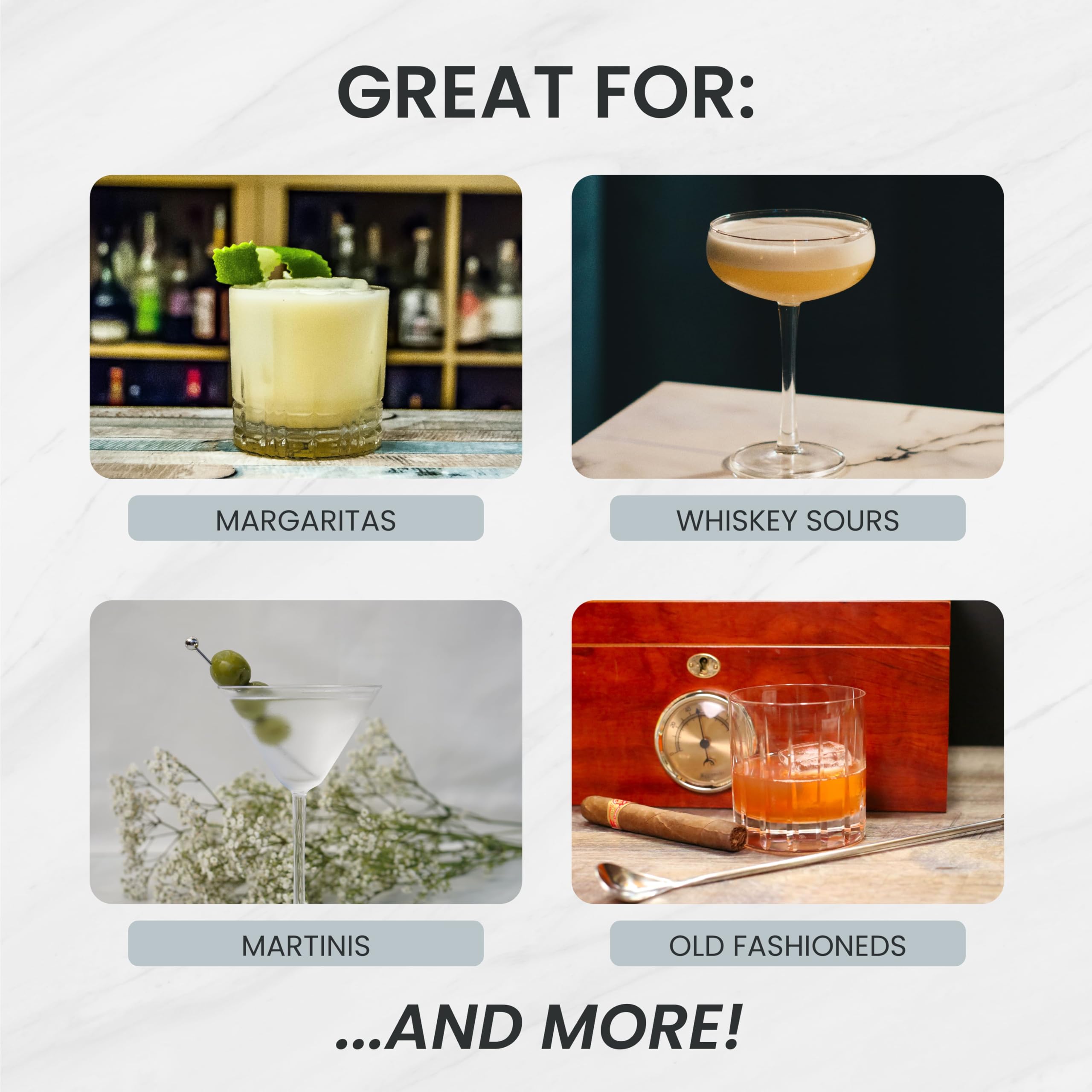 Conjunto A Bar Above para medir cócteles con precisión.