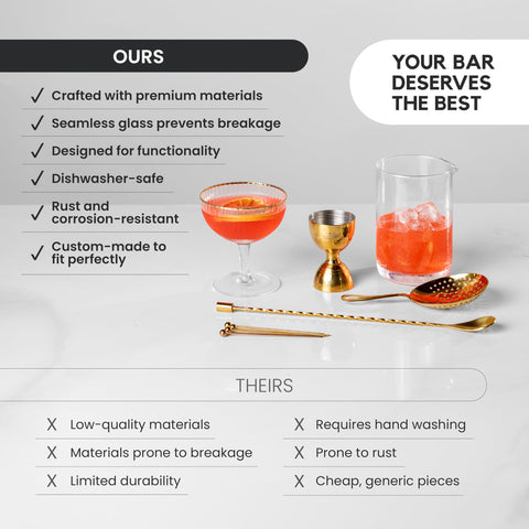 Picks de acero inoxidable de A Bar Above para adornos elegantes.