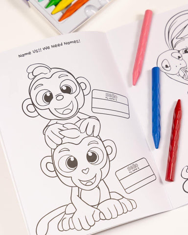 Llavero Monkey Buddies Perdidos en las Películas, seguro para manos pequeñas
