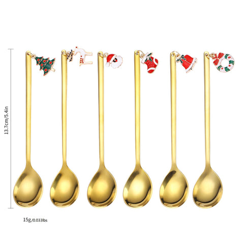 Cucharas doradas y plateadas A · HOUSEWARE con brillo elegante para mesa festiva.