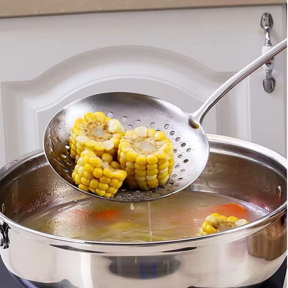 A · HOUSEWARE escurridor 304 inoxidable con mango largo para retirar grasa de caldos