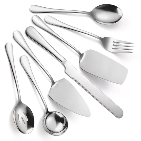 Conjunto de utensilios para servir de A · HOUSEWARE en acero inoxidable, ideal para buffets.