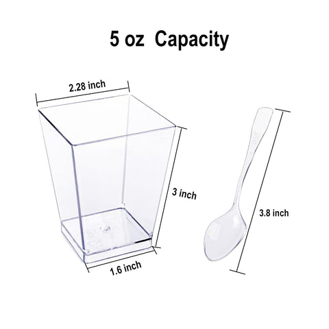 Copa Aacehlh transparente de 5 oz para mostrar capas de postre sofisticado.