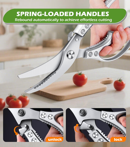 Tijeras Aaeiirey con mango ergonómico para agarre cómodo.