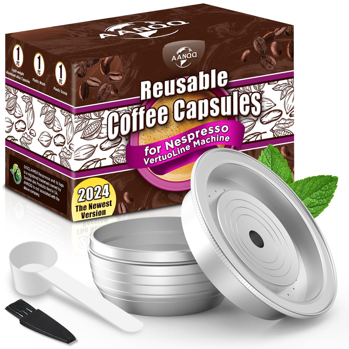 Cápsulas AANQQ Vertuo reutilizables con sabor consistente y ahorro.