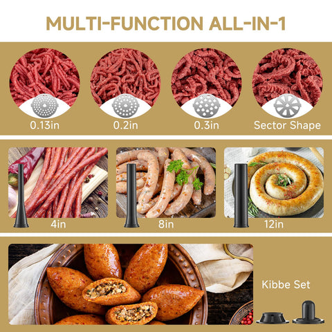 AAOBOSI conjunto de salchichas y Kibbe para embutidos caseros fáciles.